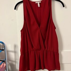 leith v-neck wraparound peplum blouse size M